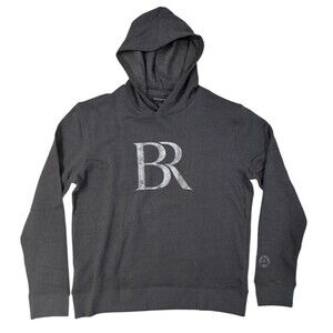 New Banana Republic Gray Logo Pullover Hoodie Men Sz XL